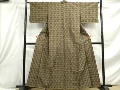 平和屋着物■上質な紬 幾何学文 正絹 逸品 DABE8859qa