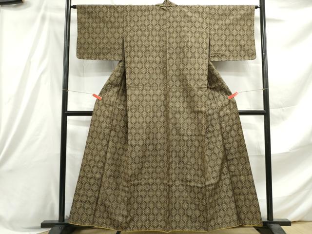 平和屋着物■上質な紬 幾何学文 正絹 逸品 DABE8859qa
