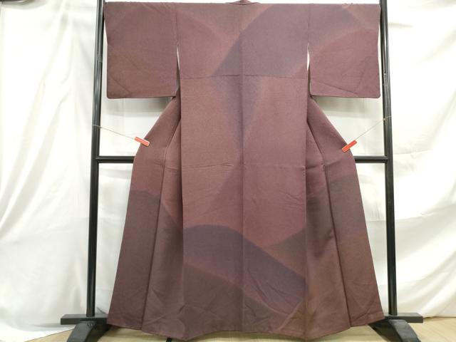 平和屋着物■訪問着　霞重ね山シルエット文　暈し染め　正絹　逸品　DABE8861qa
