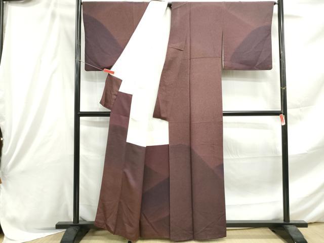 平和屋着物■訪問着　霞重ね山シルエット文　暈し染め　正絹　逸品　DABE8861qa