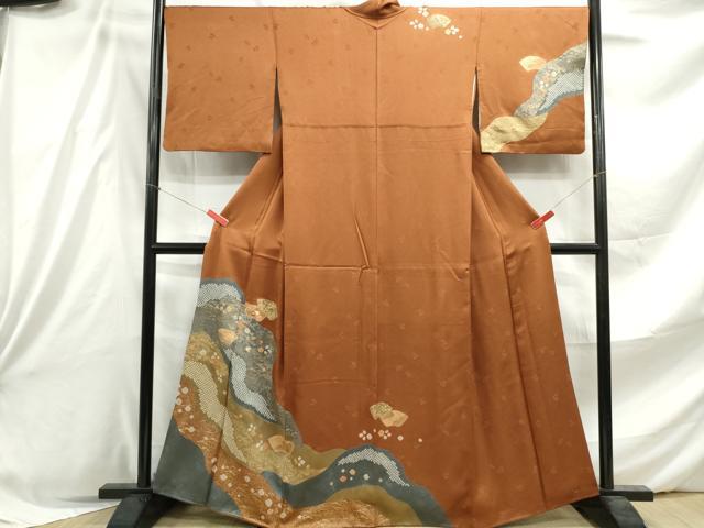 平和屋着物▽訪問着　単衣　絞り　刺繍　地紙花文　正絹　逸品　DAAV5534az 楽天市場】 着物 > 訪問着・付下げ : 平和屋