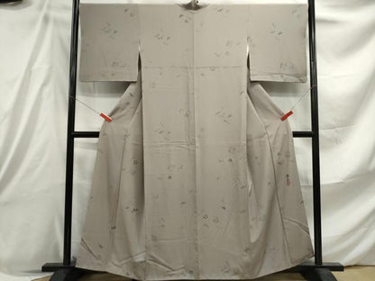 平和屋着物■上質な小紋 作家物 舞笹花文 正絹 逸品 DABE8865qa