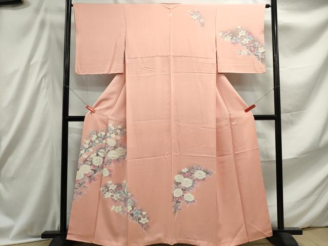 平和屋着物■訪問着 手描き 草花文 暈し染め 正絹 逸品 DABE8877qa