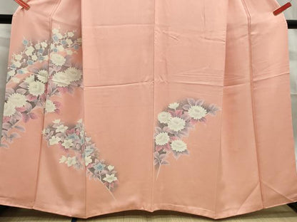 平和屋着物■訪問着 手描き 草花文 暈し染め 正絹 逸品 DABE8877qa