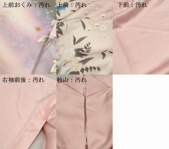 平和屋着物■訪問着 花蝶文 暈し染め 金彩 正絹 逸品 DABE8878qa