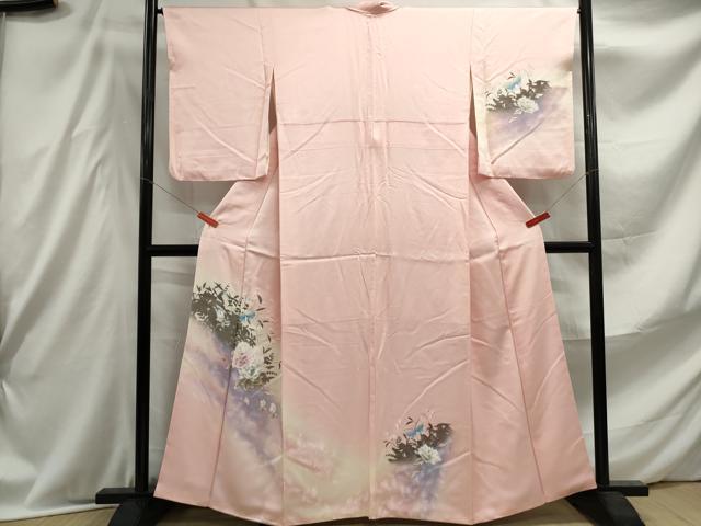 平和屋着物■訪問着 花蝶文 暈し染め 金彩 正絹 逸品 DABE8878qa