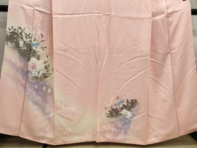 平和屋着物■訪問着 花蝶文 暈し染め 金彩 正絹 逸品 DABE8878qa