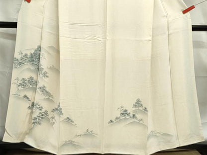 平和屋着物■訪問着 重ね山樹林文 暈し染め 正絹 逸品 DABE8881qa
