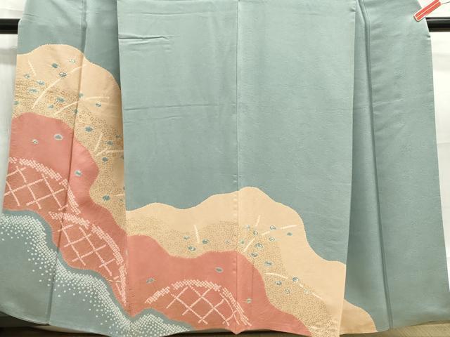 平和屋着物■訪問着 絞り 刺繍 道長舞花文 金彩 正絹 逸品 DABE8885qa