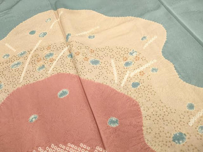 平和屋着物■訪問着 絞り 刺繍 道長舞花文 金彩 正絹 逸品 DABE8885qa