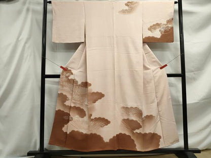 平和屋着物■訪問着 雲取り風景文 暈し染め 正絹 逸品 DABE8891qa