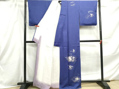 平和屋着物■訪問着 刺繍 流水地紙花文 暈し染め 金銀糸 正絹 逸品 DABE8907qa
