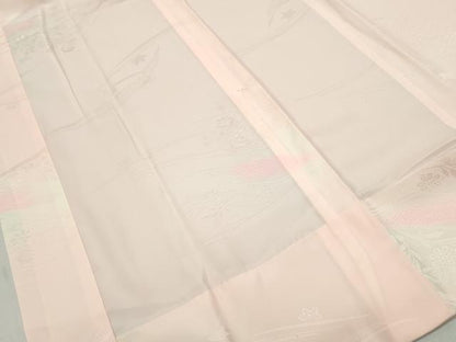 平和屋着物■長襦袢 無双仕立て 立波花文 暈し染め 正絹 逸品 DABE8912qa