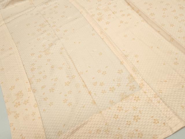 平和屋着物■長襦袢 無双仕立て 御所車花文 正絹 逸品 DABE8915qa