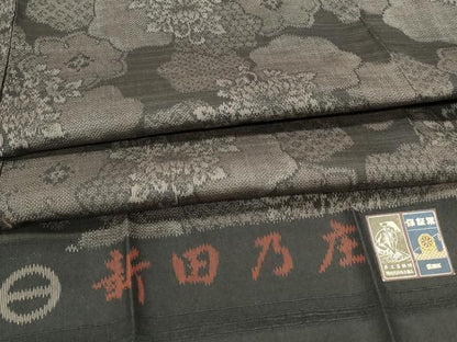 平和屋着物■上質な紬 重ね雲文 反端付き 正絹 逸品 DABE8918qa