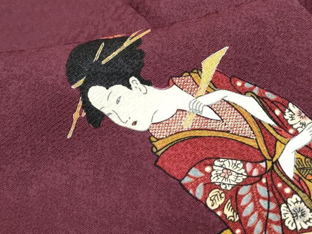 平和屋着物■訪問着 作家物 几帳人物文 金彩 正絹 逸品 DABE8920qa