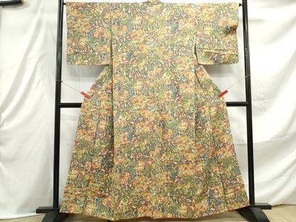 平和屋着物■上質な小紋 人物風景文 正絹 逸品 DABE8924qa
