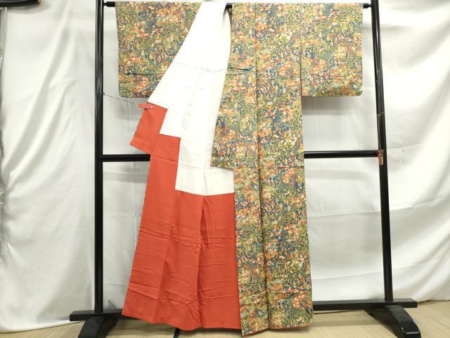 平和屋着物■上質な小紋 人物風景文 正絹 逸品 DABE8924qa