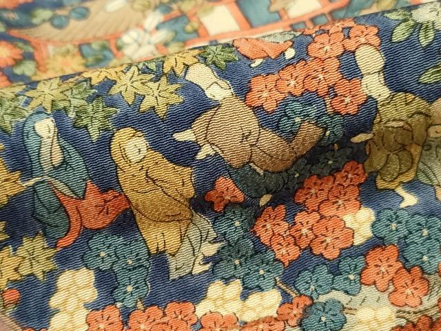 平和屋着物■上質な小紋 人物風景文 正絹 逸品 DABE8924qa