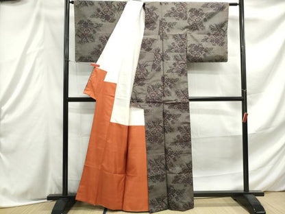 平和屋着物■上質な紬 花車文 正絹 逸品 DABE8928qa