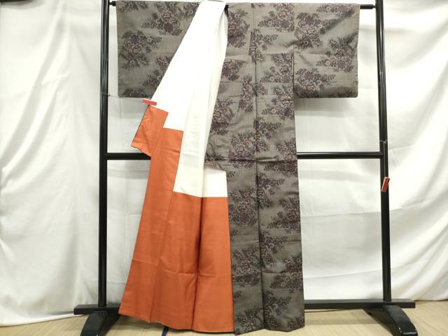 平和屋着物■上質な紬 花車文 正絹 逸品 DABE8928qa