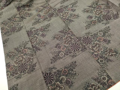 平和屋着物■上質な紬 花車文 正絹 逸品 DABE8928qa