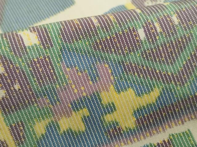 平和屋着物■上質な紬 幾何学文 正絹 逸品 DABE8929qa