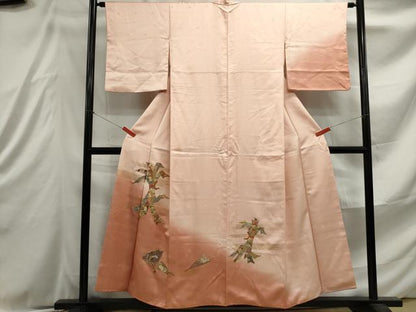 平和屋着物■訪問着 刺繍 束ね熨斗花文 暈し染め 金彩 正絹 逸品 DABE8933qa