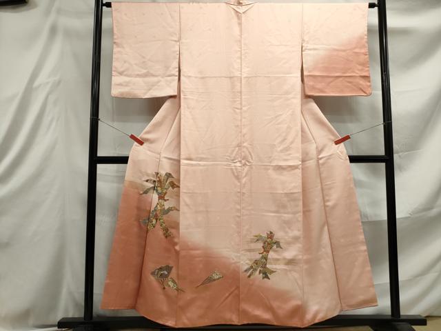 平和屋着物■訪問着 刺繍 束ね熨斗花文 暈し染め 金彩 正絹 逸品 DABE8933qa