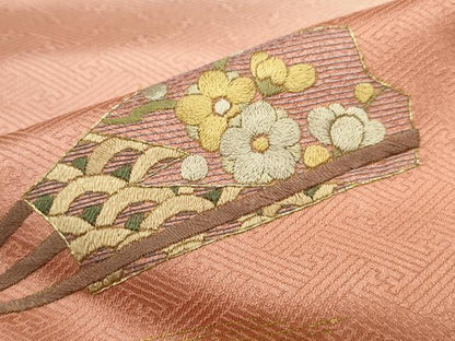 平和屋着物■訪問着 刺繍 束ね熨斗花文 暈し染め 金彩 正絹 逸品 DABE8933qa