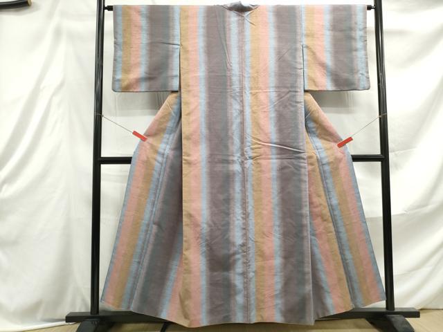 平和屋着物■上質な紬 間道 正絹 逸品 DABE8936qa