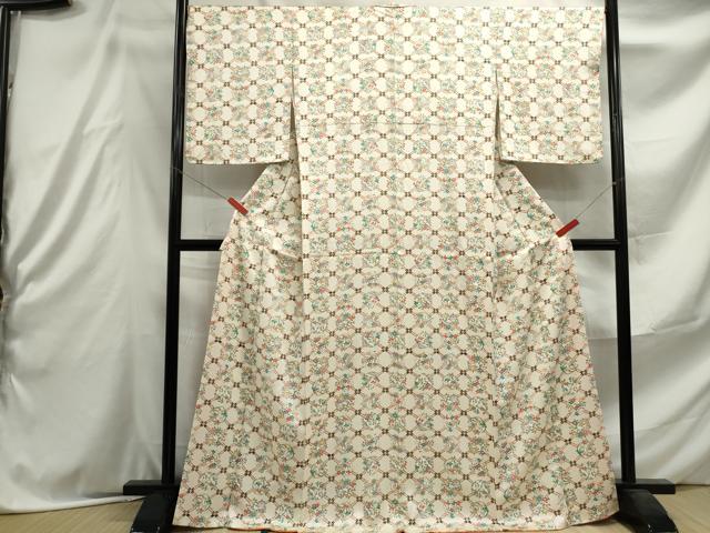 平和屋着物■上質な小紋 天井花丸文 やまと誂製 正絹 逸品 DABE8937qa