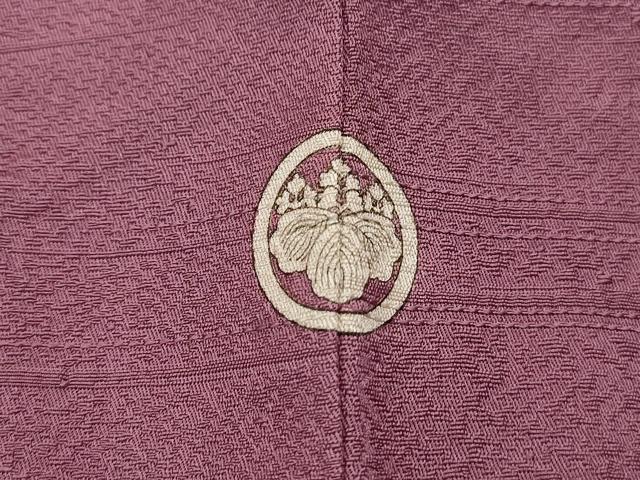 平和屋着物■上質な色無地 舞花地紋 長春色 正絹 逸品 DABE8943qa