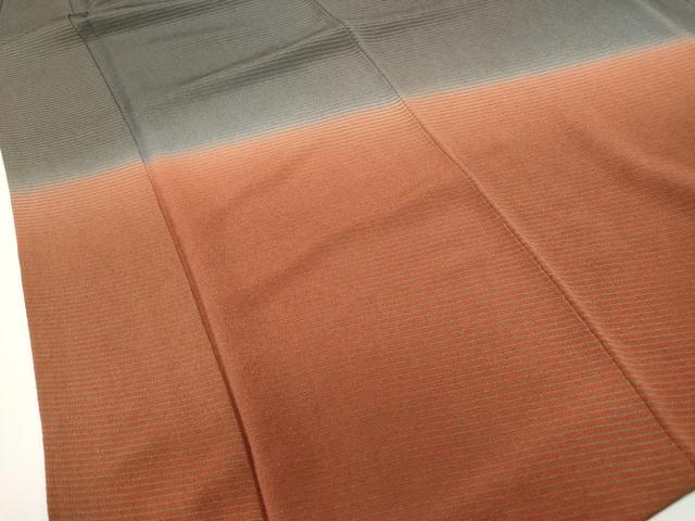 平和屋着物■訪問着 斜縞 暈し染め 鬼しぼ縮緬 正絹 逸品 DABE8947qa