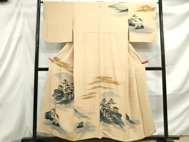 平和屋着物■訪問着 霞風景文 暈し染め 金彩 正絹 逸品 DABE8948qa