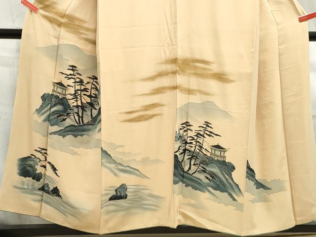 平和屋着物■訪問着 霞風景文 暈し染め 金彩 正絹 逸品 DABE8948qa