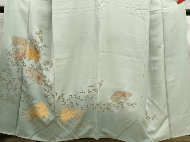平和屋着物■訪問着 地紙草花文 暈し染め 金彩 正絹 逸品 DABE8958qa