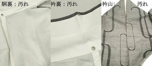 平和屋着物■上質な紬 駒刺繍 幾何学文 金彩 正絹 逸品 DABE8983qa