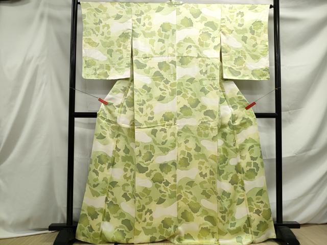 平和屋着物■上質な小紋 幾何学文 暈し染め 正絹 逸品 DABE8988qa