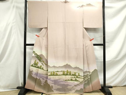 平和屋着物■訪問着 風景文 暈し染め 正絹 逸品 DABE8995qa