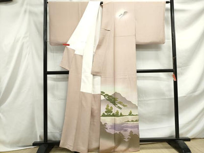 平和屋着物■訪問着 風景文 暈し染め 正絹 逸品 DABE8995qa