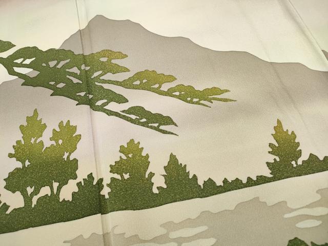 平和屋着物■訪問着 風景文 暈し染め 正絹 逸品 DABE8995qa
