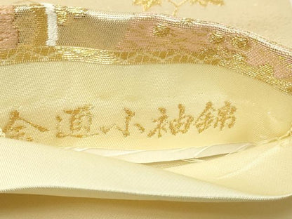 平和屋本店▼六通柄袋帯　唐織　正倉院花文　本金　正絹　24ｋ　逸品　DABE9135sf