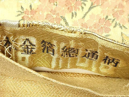 平和屋本店▼佐賀錦　全通全景柄袋帯　鹿苑寺金閣　本金箔總通柄　正絹　逸品　DABE9153sf