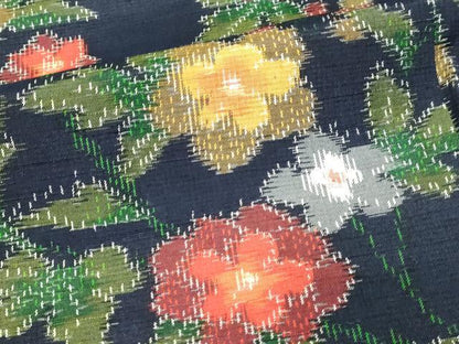 平和屋着物■上質な紬 枝花文 正絹 逸品 DABE9190sf