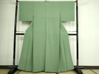 平和屋着物■上質な色無地 柳染 正絹 逸品 DABE9191sf