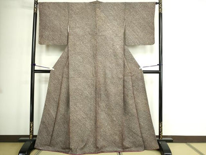 平和屋着物■大変加工の良い総絞り小紋 正絹 逸品 DABE9193sf