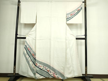 平和屋着物■訪問着 草花文 暈し染め 正絹 逸品 DABE9196sf