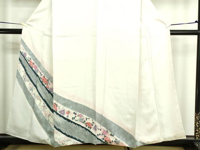 平和屋着物■訪問着 草花文 暈し染め 正絹 逸品 DABE9196sf