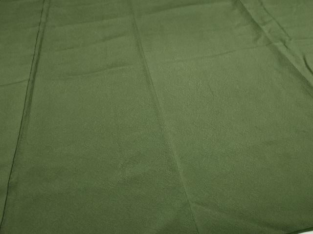 平和屋着物■上質な色無地 老竹色 正絹 逸品 DABE9197sf